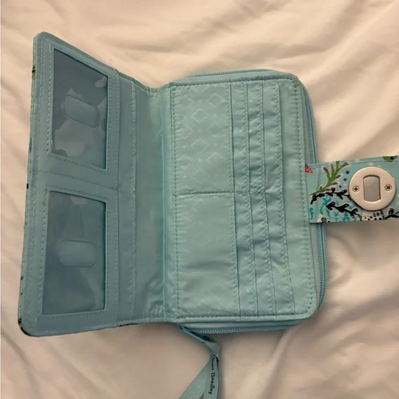 Vera Bradley Antilles Treasure Turn Lock Quilted Wallet - Picture 7 of 9